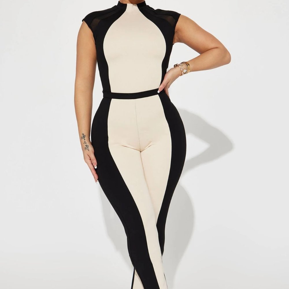High Waist Legging Set -Black and Taupe